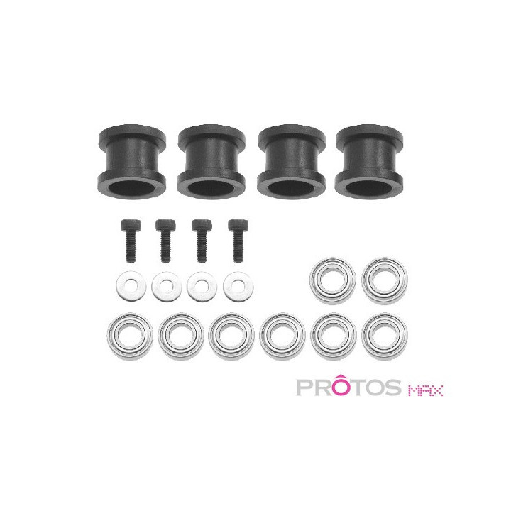 MS-71009 - Guide pulley - 8mm - Plastic (4x) (MSH71009) MSHeli