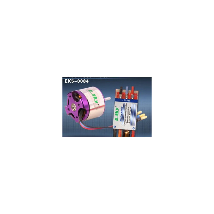 EK-001141 - Brushless motor (prepositive) 45g 1000KV + speed controller25A for 3D airplane (old EK5-0084) Esky