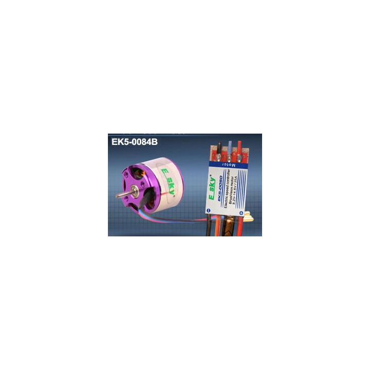 EK-001142 - Brushless motor (Back push) 45g 1000KV + speed controller25A for 3D airplane (old EK5-0084B) Esky
