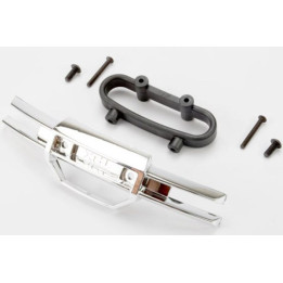 TX-5335A - Bumper front (chrome) / bumper mount front / 4x10mm BCS/3 x 25mm BCS (5335A) (5335A) Traxxas