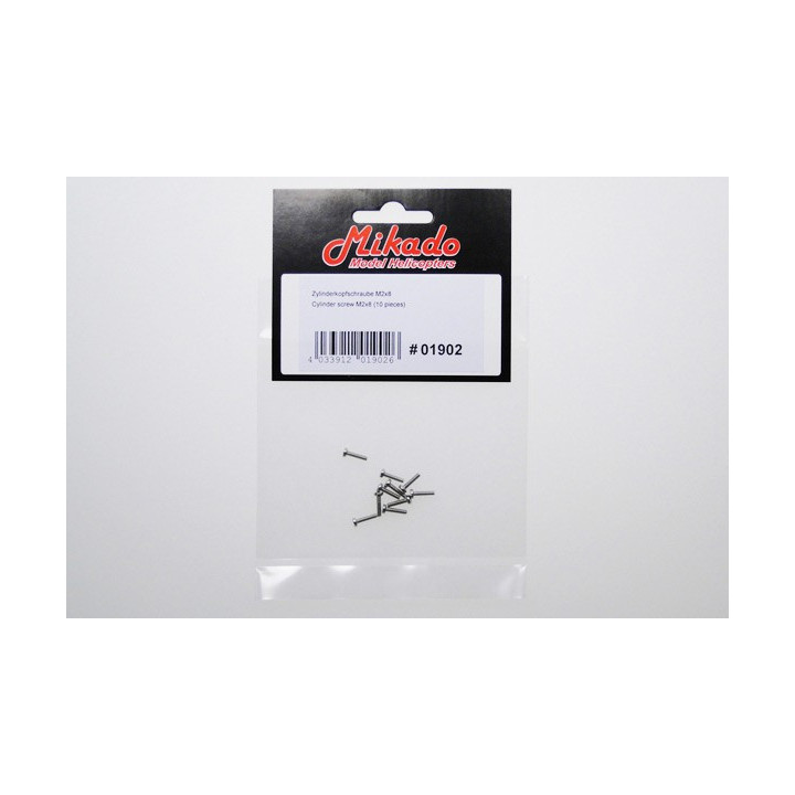 MK-01902 - Vis / Cylinder screw M2x8 (10 pieces) (01902) Mikado