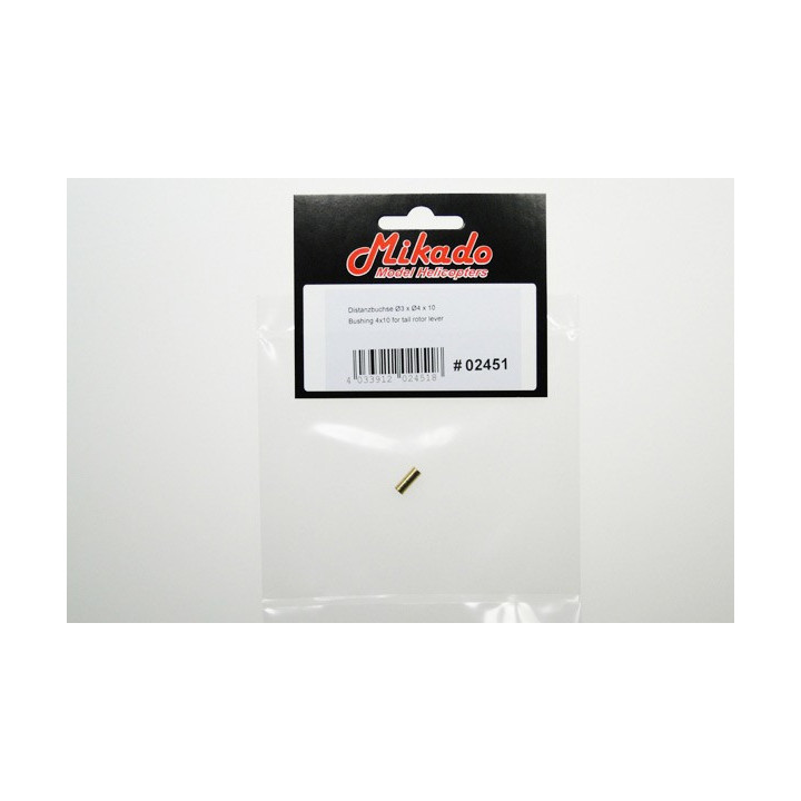 MK-02451 - Paliers laiton / Bushing 4x10 for tail rotor lever (02451) Mikado