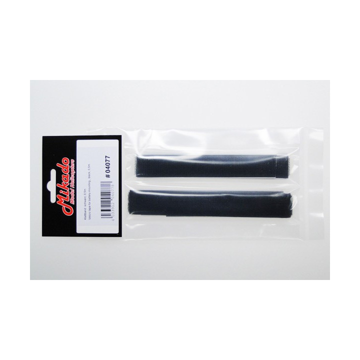 MK-04077 - Velcro tape for battery mounting , black, 0,5m (04077) Mikado