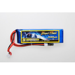 GN-LP2S2600-TX - Giant Power battery LIPO 2600mAh 7.4V TX (17x31x100mm) (GN-LP2S2600-TX) Giant Power