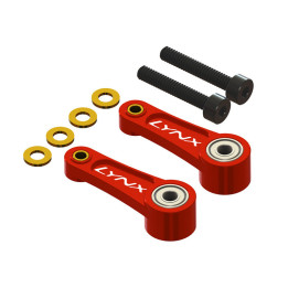 LX-1187 - Lynx 300X/CFX - CNC Swash Follower Arm - Red - Set (LX1187) Lynx