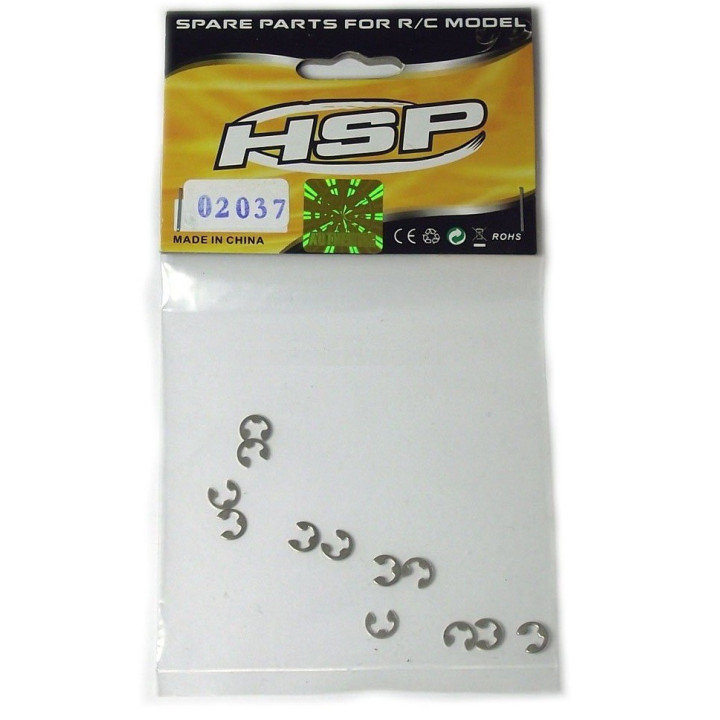 Circlips / E-Clip* 12pcs (H02037)-HS-02037-Hangar RC.com-HSP