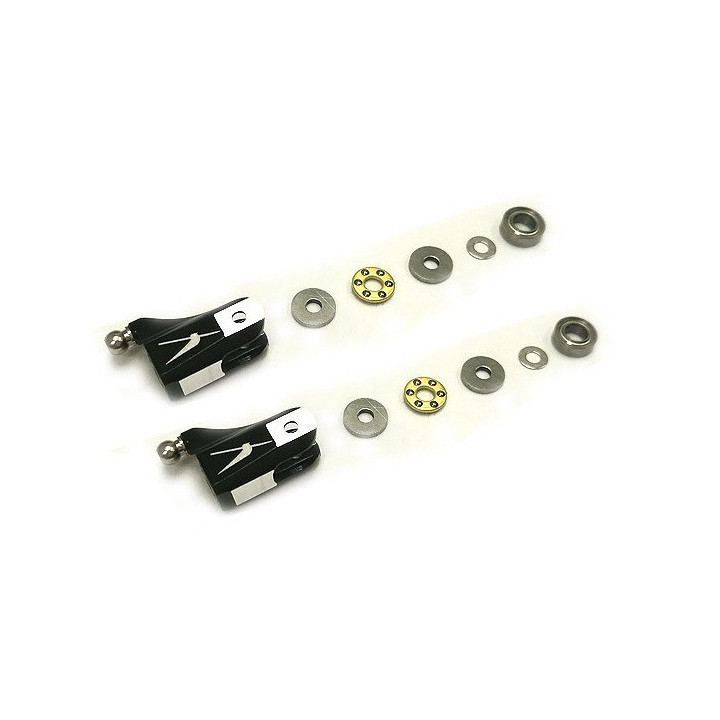 B180X15-B-Alu. Tail Blade Grip w/ Thrust Bearings -B180CFX (Black)