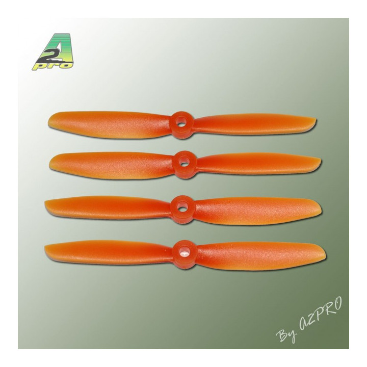 A2-PO5045-Hélice PTK (2 paires CW+ CCW) 5x4.5 orange (PO5045)
