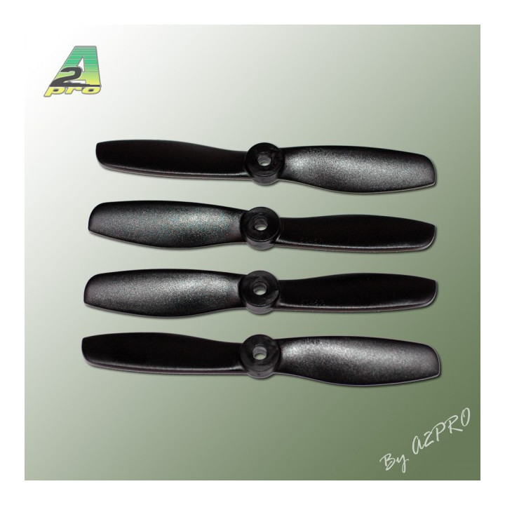 A2-PNB5045-Helice PTK fibre 5x4,5 demi bullnose noir (2 paires CW+ CCW) (PNB5045)
