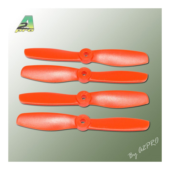 A2-POB5045-Helice PTK fibre 5x4,5 demi bullnose Orange (2 paires CW+ CCW) (POB5045)