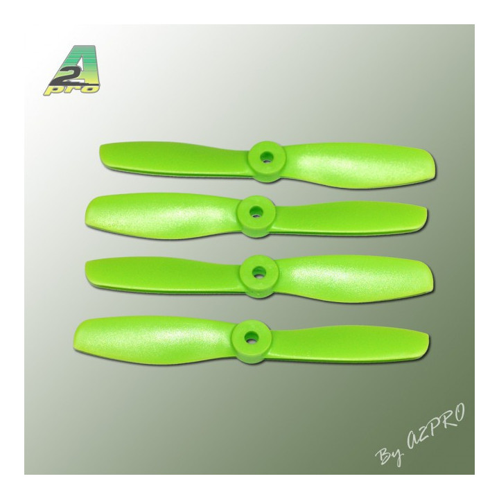 A2-PVB5045-Helice PTK fibre 5x4,5 demi bullnose Vert (2 paires CW+ CCW) (PVB5045)
