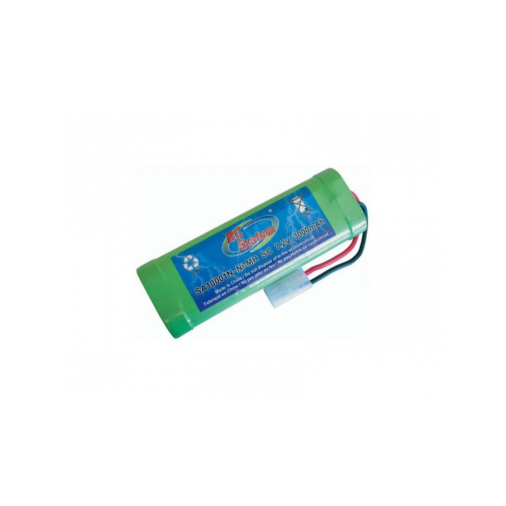 RS-SA10001N-Batterie Ni-MH SC 7.2V 3000mAh - prise Tamiya - en pack (SA10001N)
