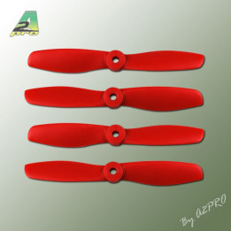 A2-PRB5045-Helice PTK fibre 5x4.5 demi bullnose Rouge (2 paires CW+CCW) (PRB5045)