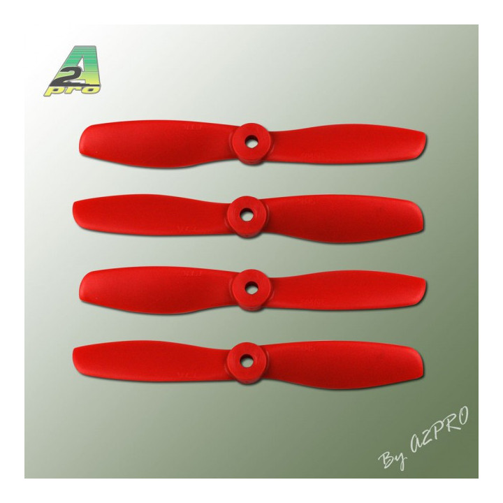 A2-PRB5045-Helice PTK fibre 5x4.5 demi bullnose Rouge (2 paires CW+CCW) (PRB5045)