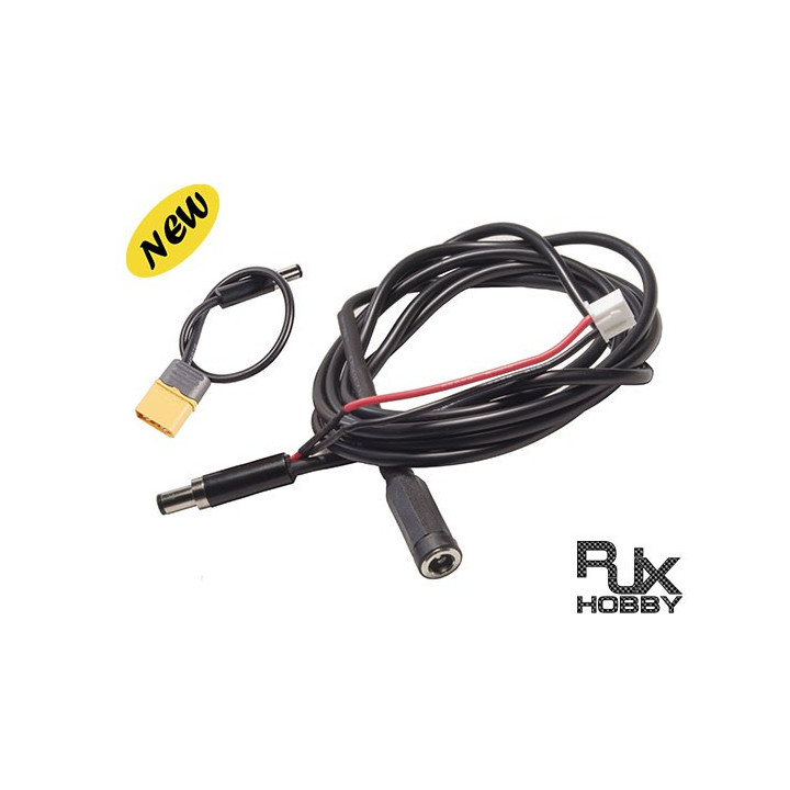 RJ-RJX1014-RJXHOBBY FPV Drone Battery soft silicone Extension Lead 1.5mX3.5mm (for Fat Shark and other brand battery)