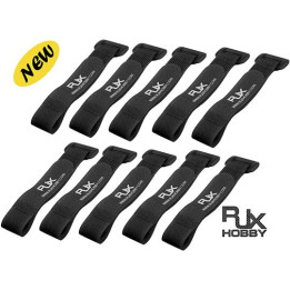 RJ-RJX1195-RJX Battrey Strap 200X20mm 10pcs Black for FPV Racing