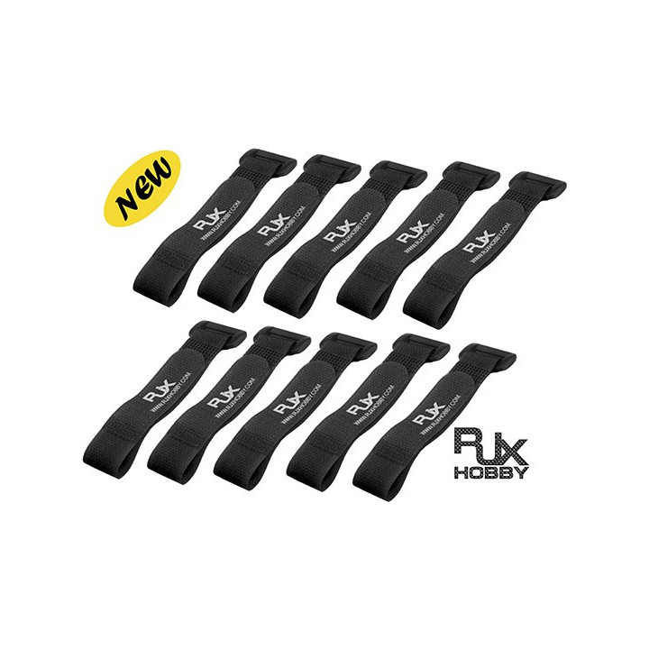 RJ-RJX1195-RJX Battrey Strap 200X20mm 10pcs Black for FPV Racing