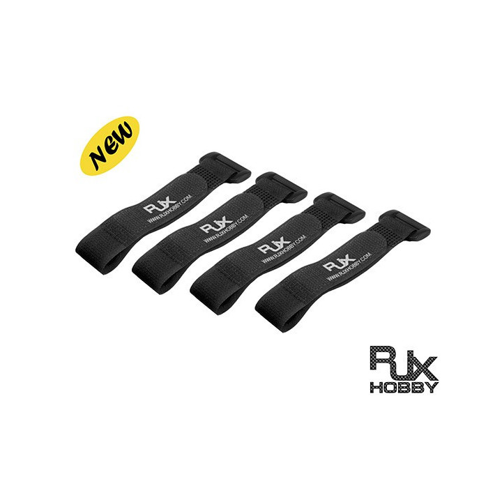 RJ-T6011-BKXS-RJX Battrey Strap 200X20mmx4pcs Black for FPV Racing