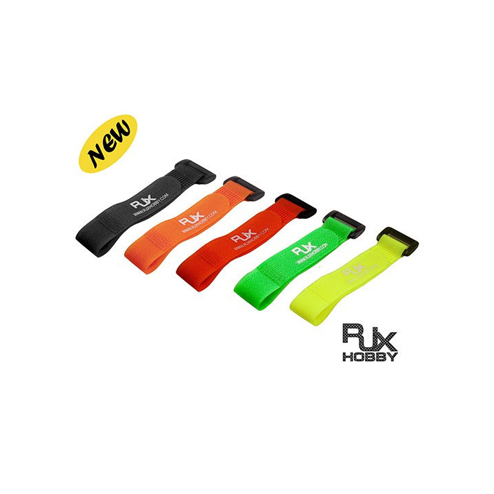 RJ-T6011-XS-RJX Multi Color Battery Strap 200x20mmx5pcs for FPV Racing