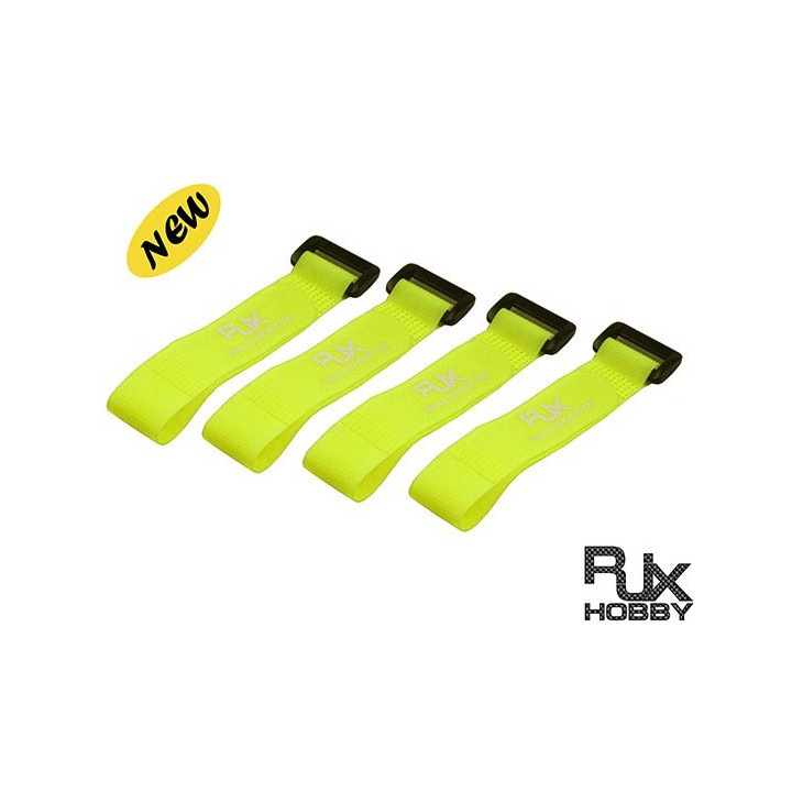 RJ-T6011-YXS-RJX Battrey Strap 200X20mmx4pcs Yellow for FPV Racing