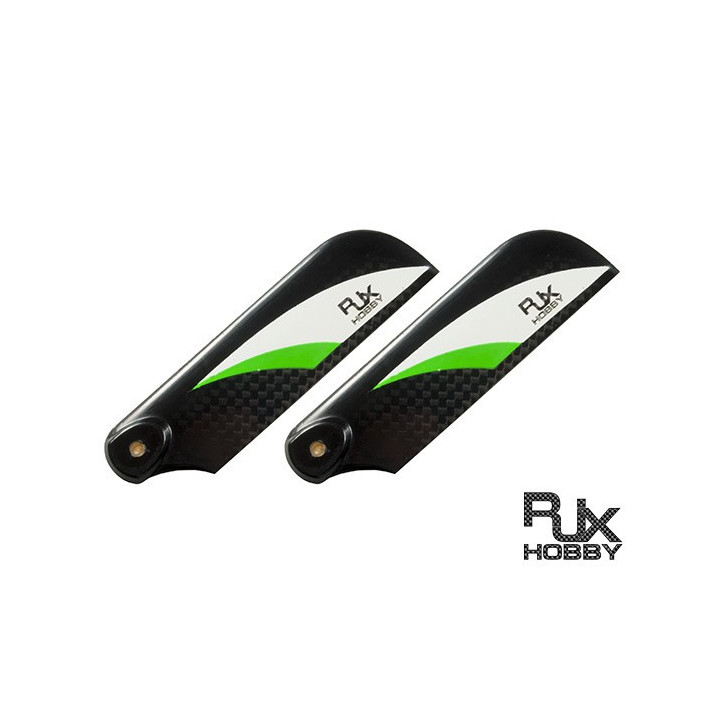 RJ-V85GW-RJX Pale Anticouple Carbone Vector Green and White 85mm Tail CF Blades