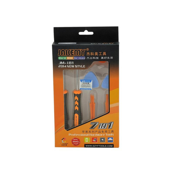 DT-JMI81-Kit de tournevis réparation Jakemy "PHONE" JM-i81 pour iPhone (7 en 1)