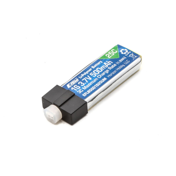 EFLB5001S25UM - 500mAh 1S 3.7V 25C LiPo High Current UMX Connector