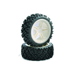 FAST0074W-FASTRAX 1/10TH TOURING WHEEL/ RALLY BLOCK 5-SPOKE WHITE (4)