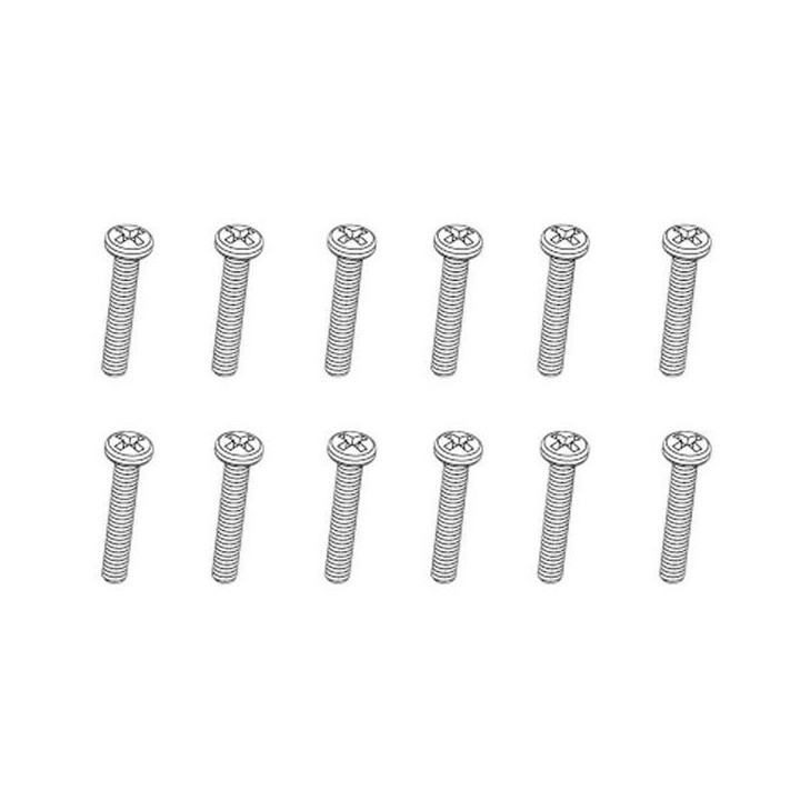 RS-RC703-013-VIS TETE PLATE (TPF3X18) 12PCS - RC909T/RC706T (RC703-013)