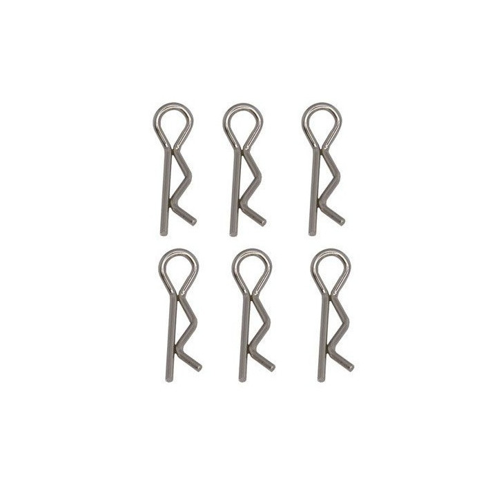 RS-RC903-007 CLIPS DE CARROSSERIE 6PCS LONG. 29MM - RC701/RC706T/RC808T/RC909T (RC903-007)