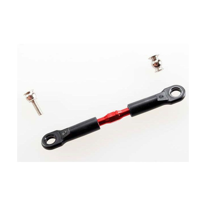 TX-3737 BIELLETTE ALU DE CARROSSAGE AVANT 39MM ANODISEES ROUGE+ ROTULES (1) (TRX3737)