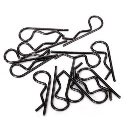 TX-1834A CLIPS DE CARROSSERIE NOIR 1/16 TAILLE STANDARD (12) LONG. 20MM (TRX1834A)