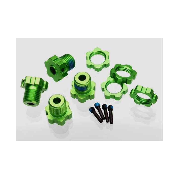 TX-5353G HEXAGONES DE ROUES ALU ANODISES VERT + ECROUS DE ROUES ANODISES VERT (TRX5353G)