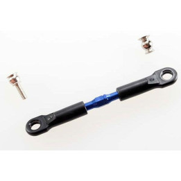 TX-3737A BIELLETTE ALU DE CARROSSAGE AVANT 39MM ANODISEES BLEU + ROTULES (1)
