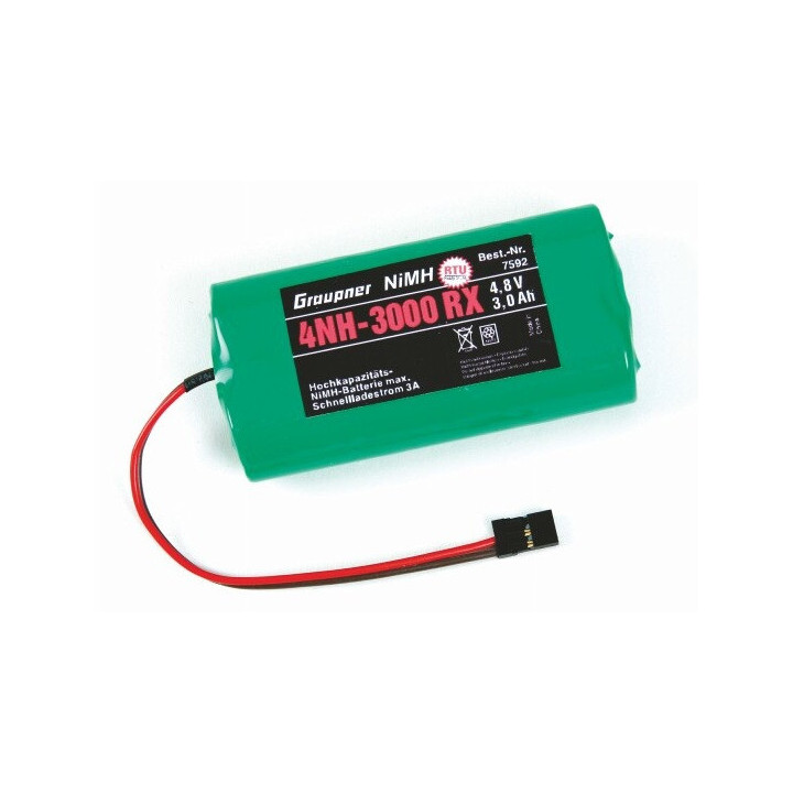 GR-7592 Accu recepteur 4NH-3000 RC 4.8V RTU connecteur JR (7592)
