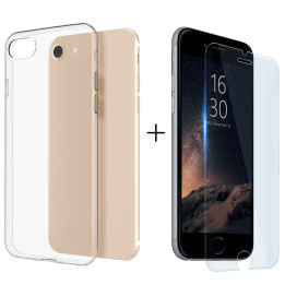 AVM-25528 Pack Protection HUAWEI P8/P9 LITE 2017 - 1 Coque Silicone + 1 Verre Trempé 9H