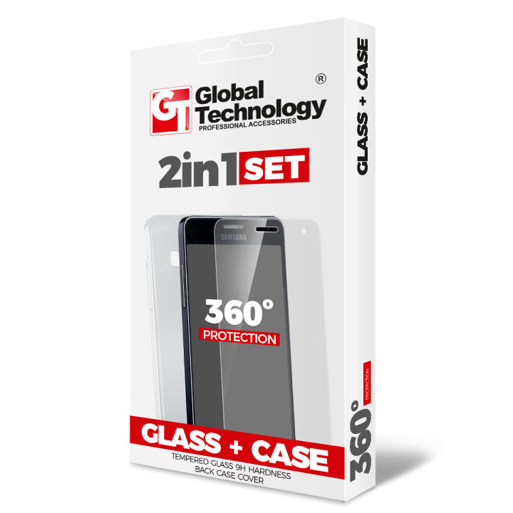 AVM-25533 Pack Protection iPhone 5/5s/SE - 1 Coque Silicone + 1 Verre Trempé 9H